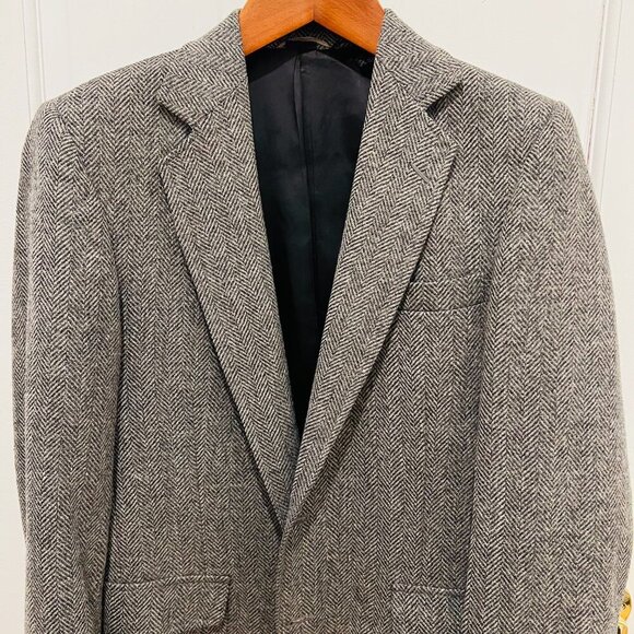 VTG Men’s Imperial By Haggar Wool Tweed Herringbone Blazer Jacket 38 R USA - Picture 5 of 16
